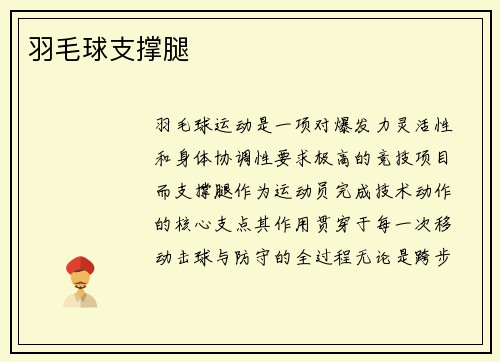 羽毛球支撑腿